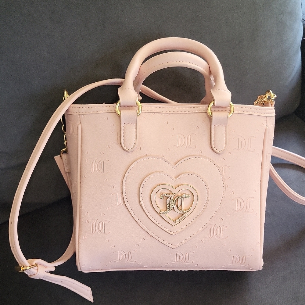 Juicy Couture Pink Clay Only You N Me Hearth Crossbody